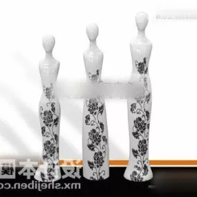 Tableware Women Sculpture 3d model