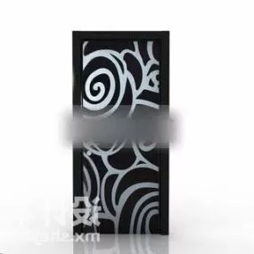 Black Door Pattern Decor 3d model