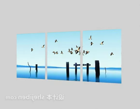 European Classical Hanging Painting 3d model