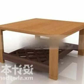 Coffee Table Wooden Finish 3d model