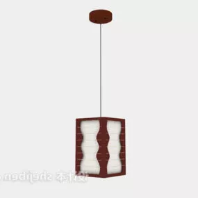 Wooden Chandelier 3d model