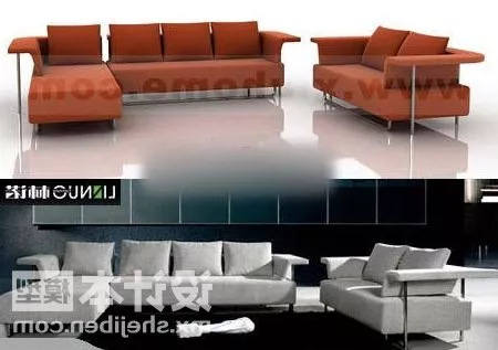 Modern Sofa Set For Living Room 3d model Modern Sofa Set For Living Room 3d model