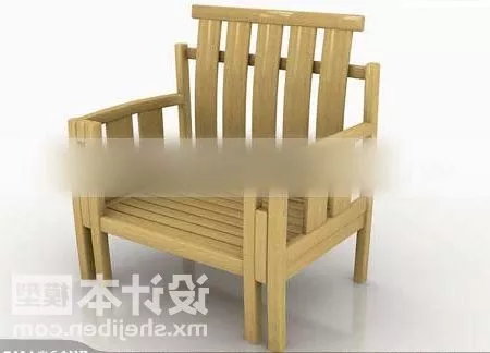 Grey Fabric Block Armchair 3d model