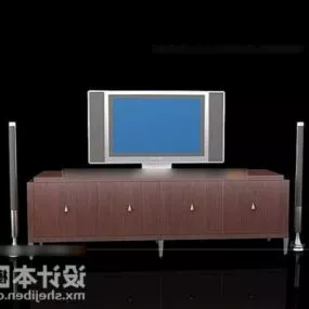Tv Cabinet With Vintage Television 3d model