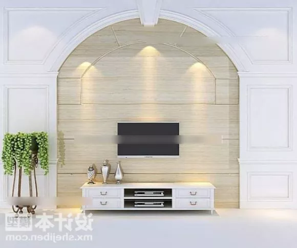Tv Wall White Marble Material 3d model Tv Wall White Marble Material 3d model