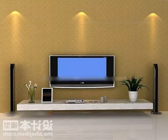 Modern Tv Shelf 3d model