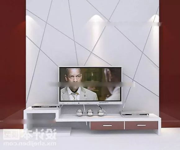 Stylized Simple Tv Wall 3d model Stylized Simple Tv Wall 3d model