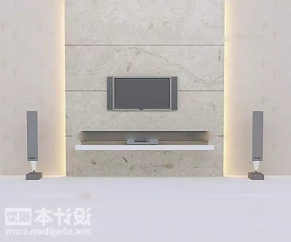Studio Room With Tv 3d model