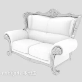 Detailed Classic Sofa Furniture 3d model