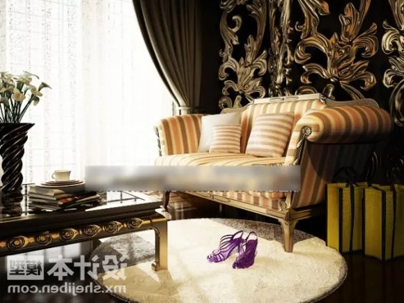Sofa Cushion Textile 3d model