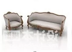 Armchair Leaf Shape 3d model