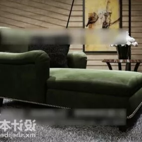 Recliner Velvet Chair 3d model