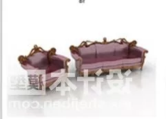 Antique Sofa Armchair 3d model