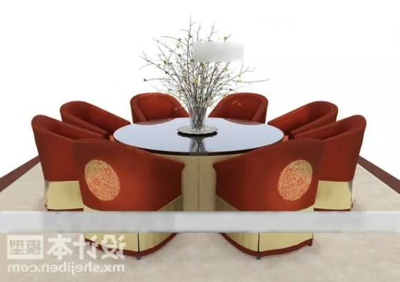 Coffee Table And Chair Combination 3d model Coffee Table And Chair Combination 3d model