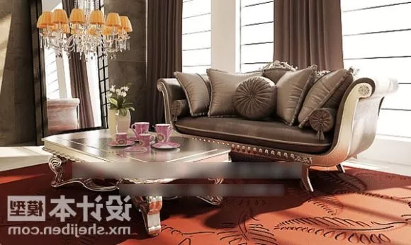 European Luxurious Sofa Table 3d model European Luxurious Sofa Table 3d model