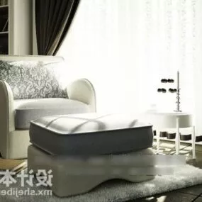 European Upholstery Chair 3d model