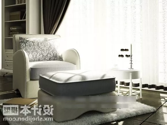 European Upholstery Chair 3d model European Upholstery Chair 3d model