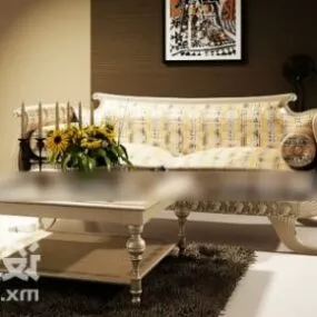 European Sofa Table 3d model