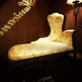 Antique Recliner Furniture 3d model