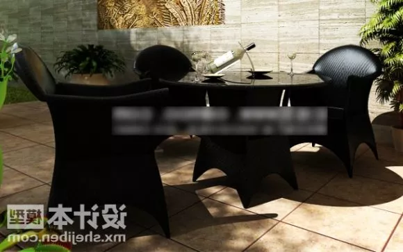 Room With Table And Chair 3d model Room With Table And Chair 3d model