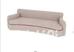 Vintage Fabric Sofa Beige Color 3d model