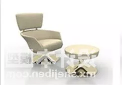 Recliner Sofa Armchair With Ottoman 3d model