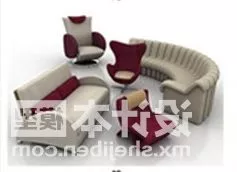 Simple Upholstery Armchair 3d model