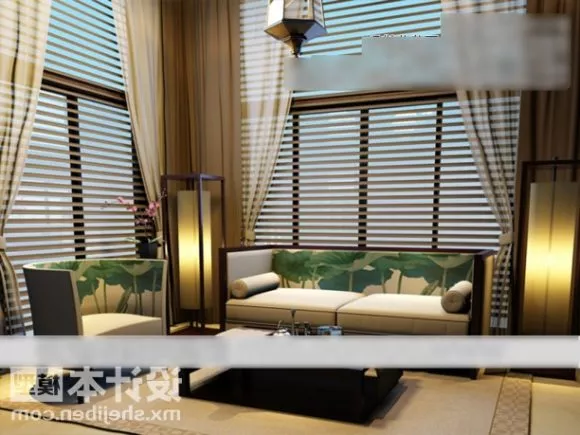 Office Hall Duplex Space With Modern Stair 3d model