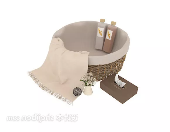 Wine Basket 3d model