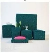 Bathroom Accessories Blue Set 3d model
