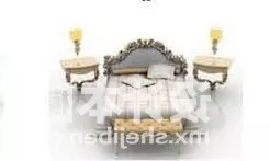 Nightstand L Frame Shape 3d model