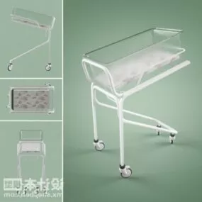 Children Crib With Wheels 3d model