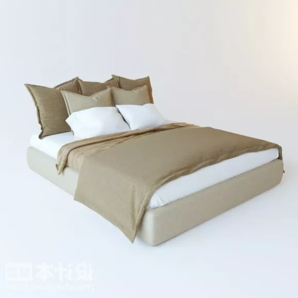 Hotel Realistic Double Bed 3d model Hotel Realistic Double Bed 3d model