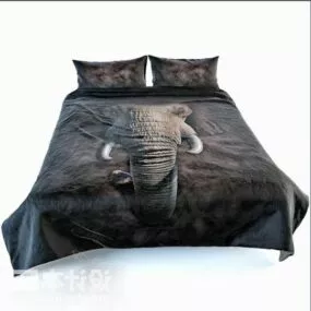 Black Velvet Double Bed 3d model
