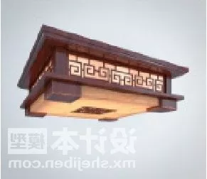 Chinese Ceiling Lamp Square Wooden Carving 3d model Chinese Ceiling Lamp Square Wooden Carving 3d model