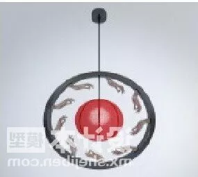 Round Shaped Chinese Lamp 3d model