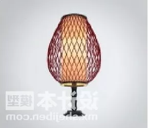 Chinese Traditional Lamp Rattan Style 3d model Chinese Traditional Lamp Rattan Style 3d model