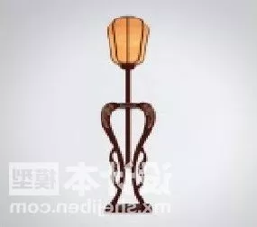 Traditional Chinese Lamp With Stand 3d model