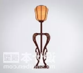 Traditional Chinese Lamp With Stand 3d model Traditional Chinese Lamp With Stand 3d model