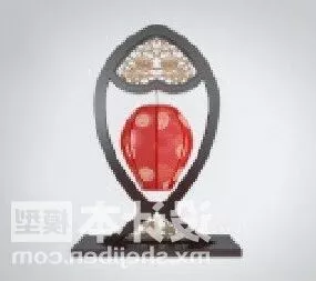 Chinese Table Lamp Traditional Furniture 3d model