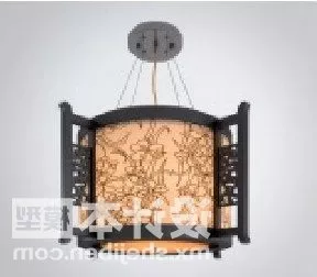 Art Deco Chandelier Fixtures 3d model