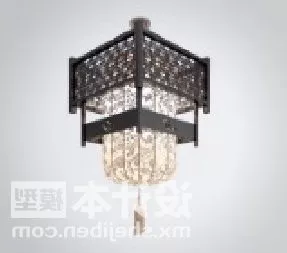 Beautiful Crystal Drop Chandelier 3d model
