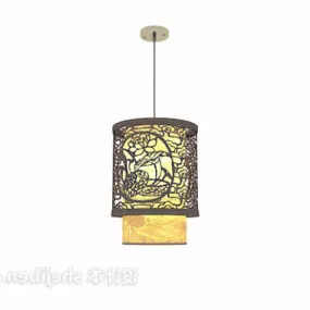 Vintage Cylinder Lamp Chinese Lighting Fixtures 3d model