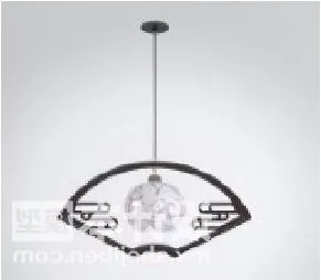 Chinese Fan Shaped Lamp 3d model Chinese Fan Shaped Lamp 3d model