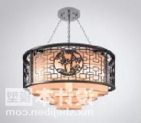 Chrome Crystal Flower Chandelier 3d model