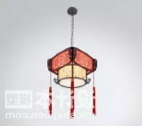 Chinese Retro Lantern Lamp 3d model