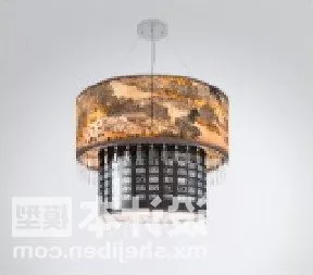Cylinder Chinese Retro Lamp 3d model Cylinder Chinese Retro Lamp 3d model