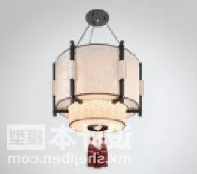 Chinese White Lantern Lamp 3d model