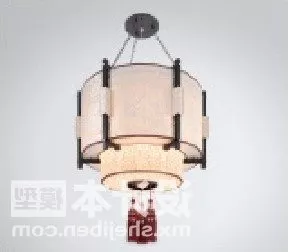 Chinese White Lantern Lamp 3d model Chinese White Lantern Lamp 3d model