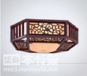 Hexagon Chinese Lamp Carving Style 3d model Hexagon Chinese Lamp Carving Style 3d model